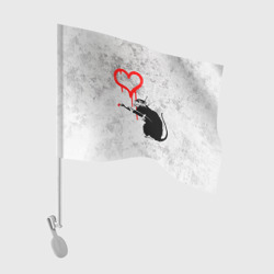 Флаг для автомобиля Banksy Бэнкси сердце love