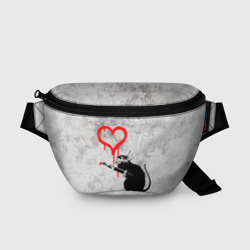 Поясная сумка 3D Banksy Бэнкси сердце love
