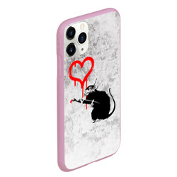 Чехол для iPhone 11 Pro Max матовый Banksy Бэнкси сердце love - фото 2