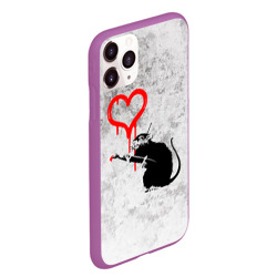 Чехол для iPhone 11 Pro Max матовый Banksy Бэнкси сердце love - фото 2