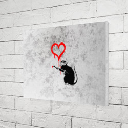 Холст прямоугольный Banksy Бэнкси сердце love - фото 2