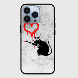 Чехол для iPhone 13 Pro Banksy Бэнкси сердце love