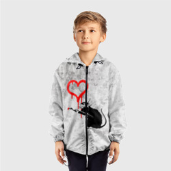 Детская ветровка 3D Banksy Бэнкси сердце love - фото 2