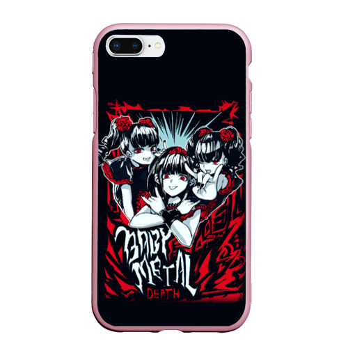 Чехол для iPhone 7Plus/8 Plus матовый Babymetal, цвет розовый