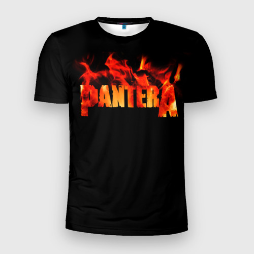 Мужская футболка 3D Slim с принтом Pantera, вид спереди #2