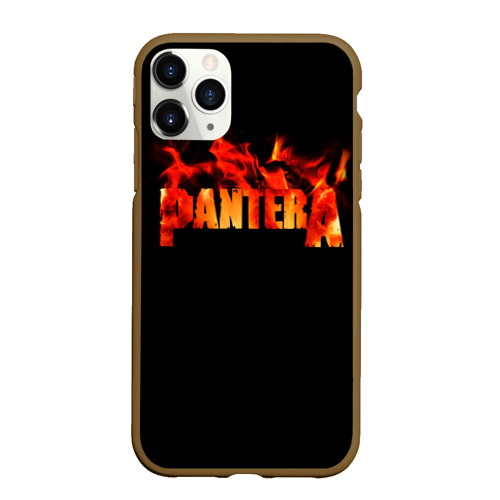 Чехол для iPhone 11 Pro Max матовый Pantera, цвет коричневый