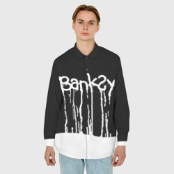 Мужская рубашка oversize 3D Banksy - фото 2
