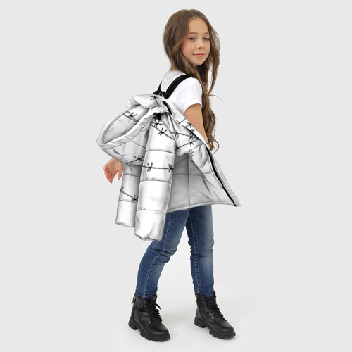 Зимняя куртка для девочек 3D Гражданская оборона, цвет красный - фото 6