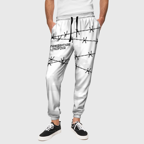 Мужские брюки 3D Гражданская оборона, цвет 3D печать - фото 4