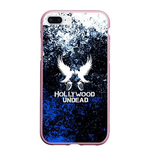 Чехол для iPhone 7Plus/8 Plus матовый Hollywood Undead, цвет розовый