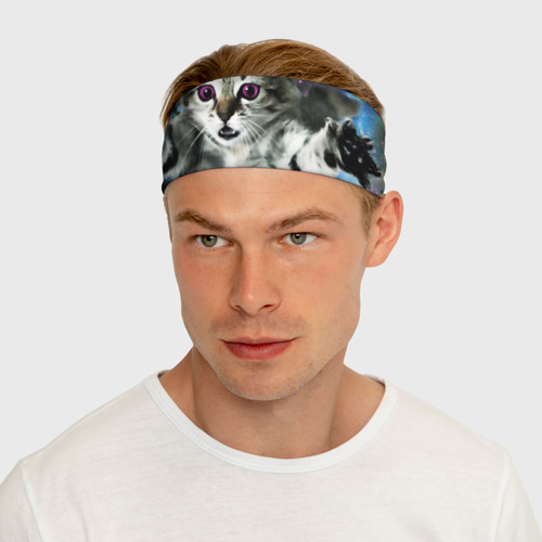 Повязка на голову 3D Космический кот - фото 5