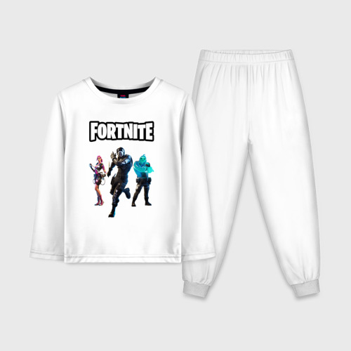Детская пижама с лонгсливом хлопок Fortnite Battle Chapter 2, цвет белый