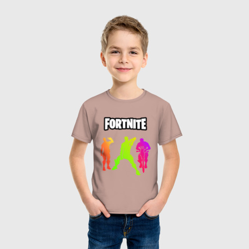 Детская футболка хлопок с принтом Fortnite Battle Chapter 2, фото на моделе #1
