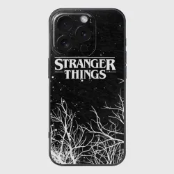 Чехол для iPhone 16 Pro Max силиконовый с защитой камеры Stranger things Очень странные дела