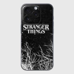 Чехол для iPhone 16 Pro Max силиконовый с защитой камеры Stranger things Очень странные дела