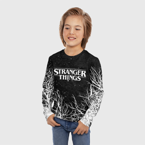 Детский лонгслив 3D Stranger things Очень странные дела, цвет 3D печать - фото 3