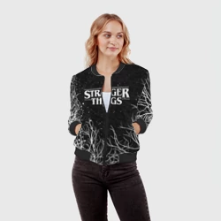 Женский бомбер 3D Stranger things Очень странные дела - фото 2