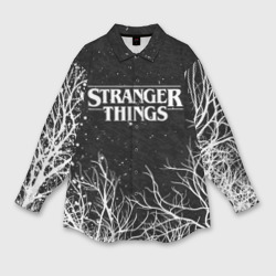 Мужская рубашка oversize 3D Stranger things Очень странные дела