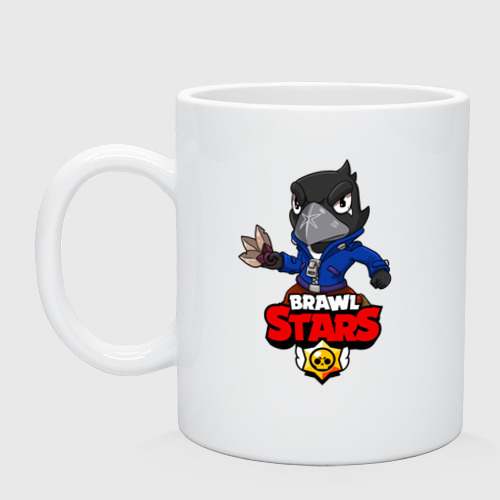 Кружка керамическая Brawl Stars crow, цвет белый