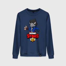 Женский свитшот хлопок Brawl Stars crow