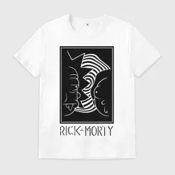Rick and Morty black and white