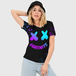Женская футболка 3D Slim Fortnite x Marshmello - фото 2