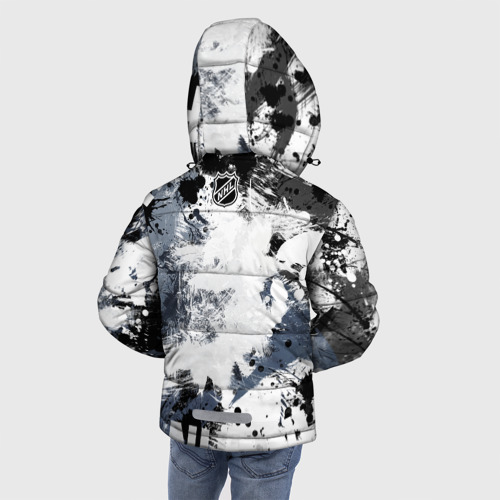 Зимняя куртка для мальчиков 3D с принтом Питтсбург Пингвинз, вид сзади #2