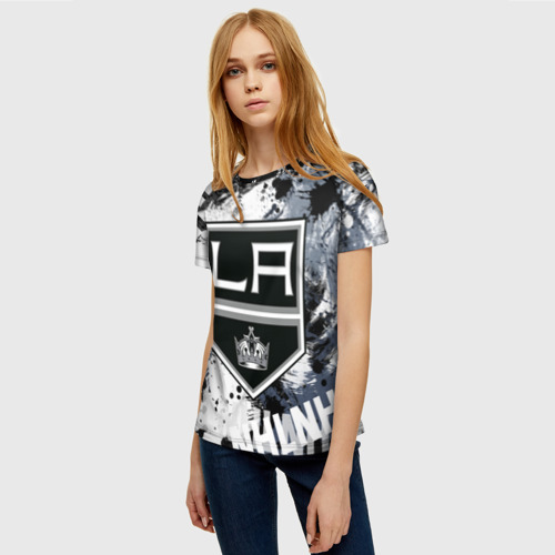 Женская футболка 3D Лос-Анджелес Кингз, цвет 3D печать - фото 3