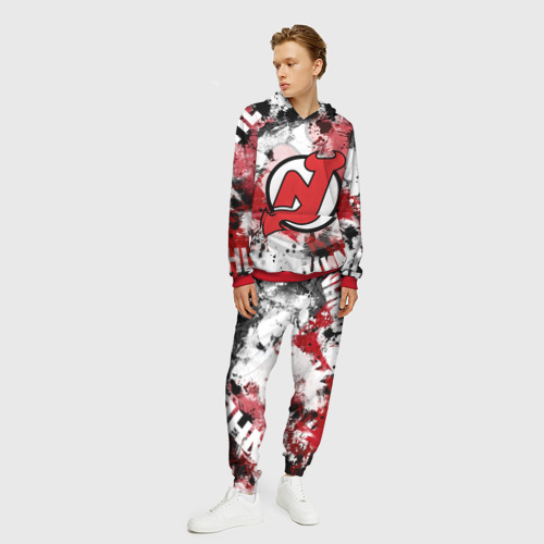 Мужской костюм с толстовкой 3D Нью-Джерси Девилз, цвет красный - фото 3