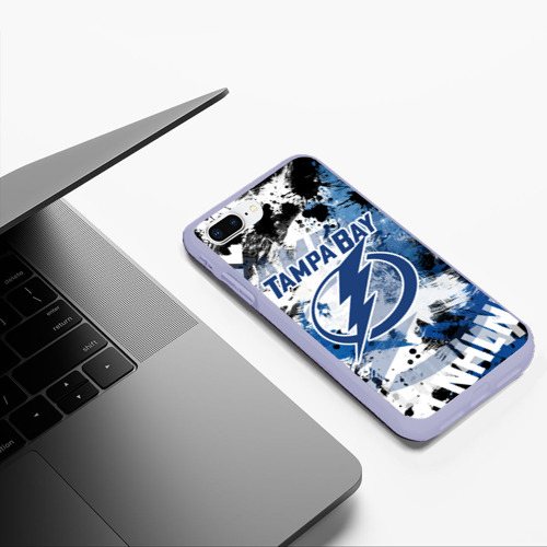 Чехол для iPhone 7Plus/8 Plus матовый с принтом Тампа-Бэй Лайтнинг, фото #5