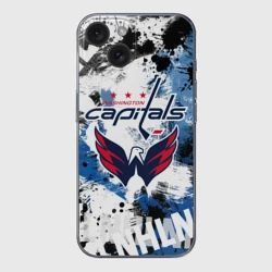 Чехол для iPhone 15 силиконовый с защитой камеры Вашингтон Кэпиталз
