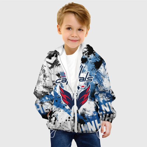 Детская куртка 3D с принтом Вашингтон Кэпиталз, фото на моделе #1