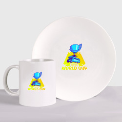 Набор: тарелка + кружка World cup Fortnite