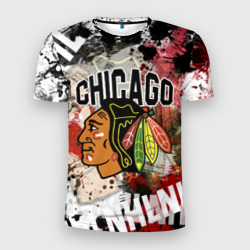 Мужская футболка 3D Slim Chicago Blackhawks