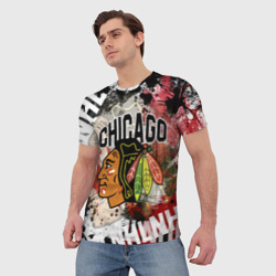 Мужская футболка 3D Chicago Blackhawks - фото 2