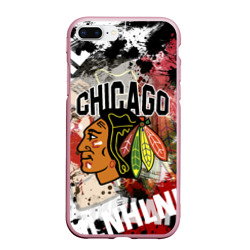 Чехол для iPhone 7Plus/8 Plus матовый Chicago Blackhawks