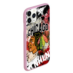 Чехол для iPhone 11 Pro Max матовый Chicago Blackhawks - фото 2