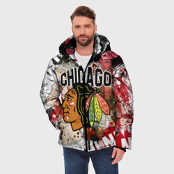 Мужская зимняя куртка 3D Chicago Blackhawks - фото 2