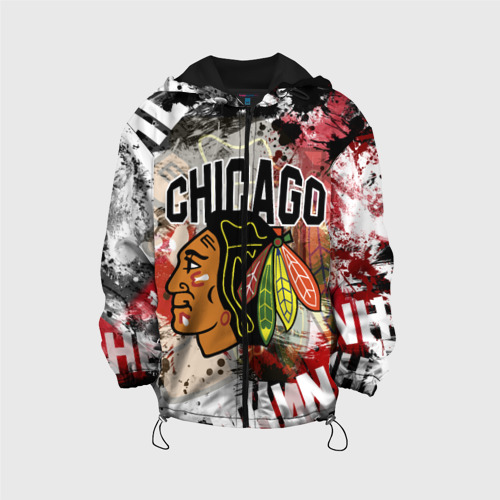 Детская куртка 3D Chicago Blackhawks, цвет черный