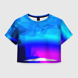 Женская футболка Crop-top 3D Abstract neon