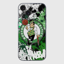 Чехол для iPhone 15 силиконовый с защитой камеры Бостон Селтикс