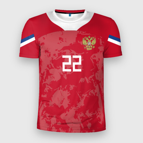 Мужская футболка 3D Slim Dzyuba home Euro 2020, цвет 3D печать