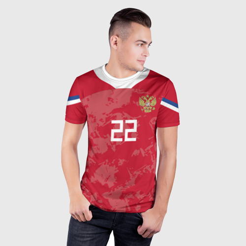 Мужская футболка 3D Slim Dzyuba home Euro 2020 - фото 3