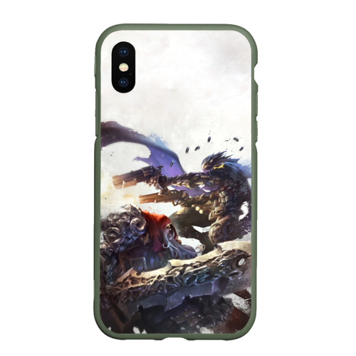 Чехол для iPhone XS Max матовый Darksiders Genesis, цвет темно-зеленый