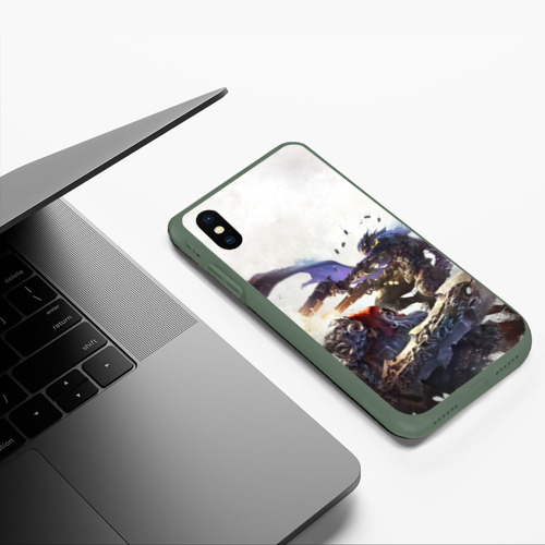 Чехол для iPhone XS Max матовый Darksiders Genesis, цвет темно-зеленый - фото 5