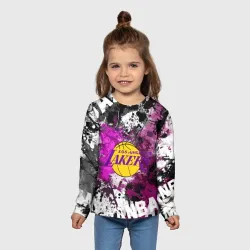 Детский лонгслив 3D Лос-Анджелес Лейкерс, Los Angeles Lakers - фото 2