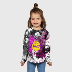 Детский лонгслив 3D Лос-Анджелес Лейкерс, Los Angeles Lakers - фото 2