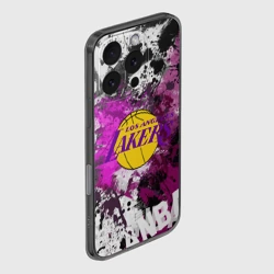 Чехол для iPhone 16 Pro силиконовый с защитой камеры Лос-Анджелес Лейкерс, Los Angeles Lakers - фото 2