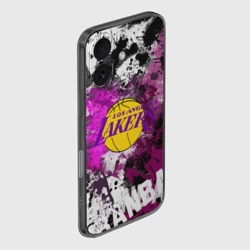 Чехол для iPhone 16 силиконовый с защитой камеры Лос-Анджелес Лейкерс, Los Angeles Lakers - фото 2