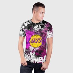 Мужская футболка 3D Slim Лос-Анджелес Лейкерс, Los Angeles Lakers - фото 2
